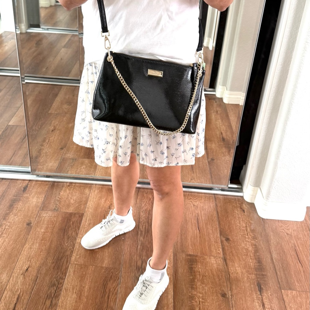 Kate Spade Bixby Place River Shoulder Bag Convertible Chain Handle Black NWT